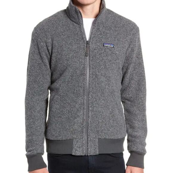 Patagonia Men's Gray Woolyester Fleece Jacket sz M - Picture 1 of 4